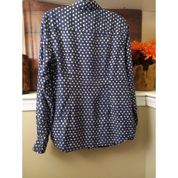 C. Wonder Womens‎  Purple /white Long Sleeve Silk Blend Button Down Shirt Size S - Picture 6 of 10